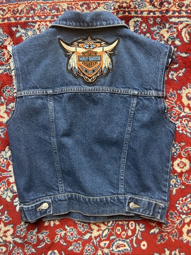 Gilet moto blu asfalto harley - gilet,