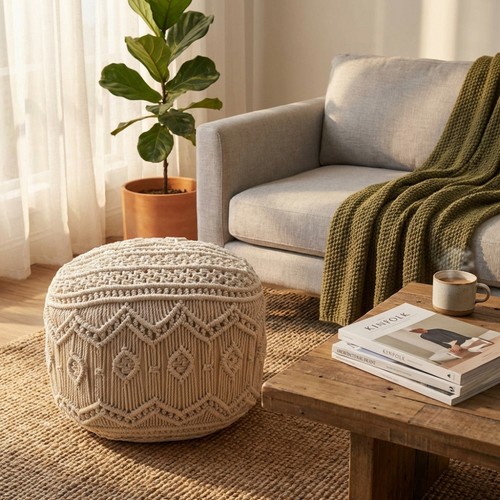 Dechome pouf poggiapiedi tondo - dechome,