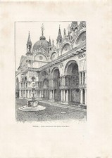 Stampa antica VENEZIA Basilica