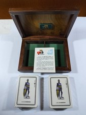 Cofanetto In Legno Con carte Del Mercante In Fiera Della Modiano, Carte Nuove
