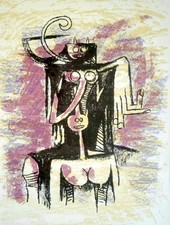 Wifredo Lam originale 1974 XXe