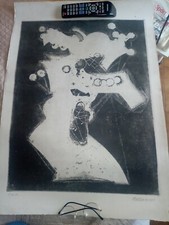 COD. 2 ACQUAFORTE PROVA D'AUTORE MASTROIANNI  CM. 50X70