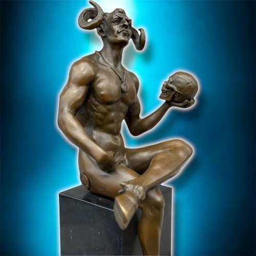Statua bronzo satana che - satana,