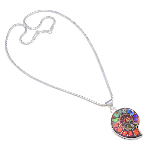 Ammonite gemstone 925 sterling - gemstone,