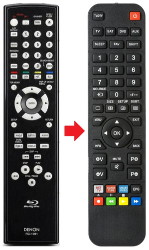Telecomando adatto per denon - adatto,
