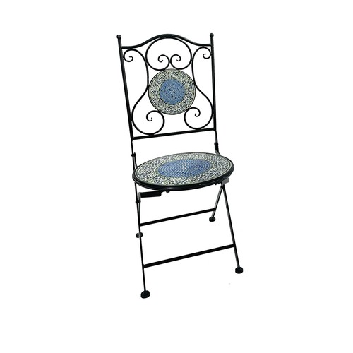 Sedia ferro maiolica - sedia,
