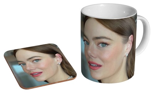Emma stone face coffee tea - stone,