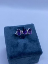 #05 - Anello in Oro 18kt Ametista Ovale 6x4mm e Diamanti