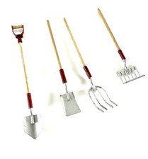 ATTREZZI DA GIARDINO MINIATURE CASA DELLE BAMBOLE 1999 DE AGOSTINI SCALA 1:12