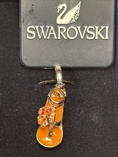 Swarovski Orange Hibiscus Sandal Charm