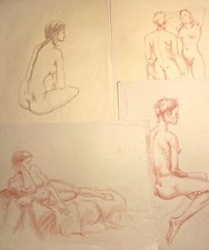 4 GRANDI DISEGNI A SANGUIGNA