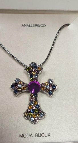 Collana crocifisso pietre - collana,