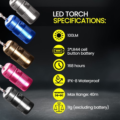 Mini torcia led portachiavi - led,