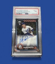 2024 Topps Yoshinobu Yamamoto RC Dodgers PSA **Chaser Leggi Descrizione Mistero**