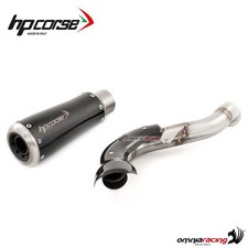 Scarico HpCorse GP07 alto satinato nero racing Ducati Hypermotard 939 16-18