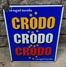 Crodo Enamel Table Sign