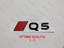 STEMMA LOGO FREGIO SCRITTA ADESIVO AUDI Q5 NERO EMBLEMA SLINE S-LINE S LINE