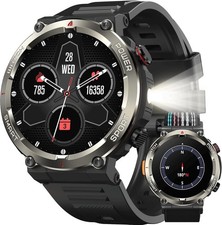 Smartwatch militare 960 mAh uomo 100 giorni batteria e illuminazione bussola orologio fitness