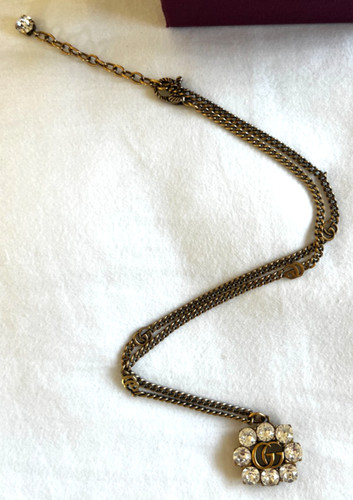Gucci collana fiore cristallo - collana,