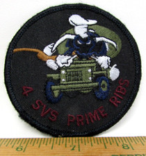 Vintage 4 SVS Prime Ribs 4th Service Sqdn Patch Stati Uniti US Air Force USAF