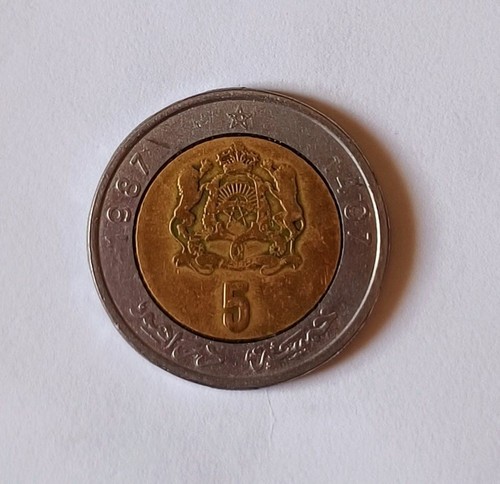 Moneta marocco dirhams del - 5,