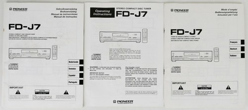 Pioneer 3 manuali - fd-j7,