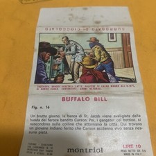 FIGURINA INCARTO N. 16 BUFFALO BILL ED. MONTRIOL ANNI ‘50 MAI ATTACCATE