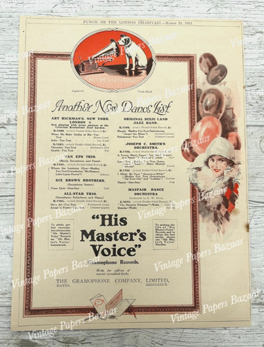 1920s his master voice - 1920s, hmv