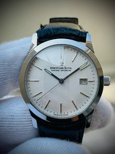 DREYFUSS & Co. 1890 - Orologio al quarzo svizzero con data in acciaio inox fatto a mano