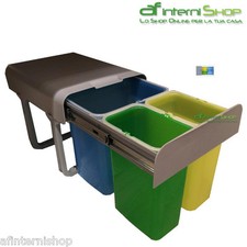 PATT3 Pattumiera differenziata EKKO 3 cesti sottolavello cucina 32 L.  2x8 1x16
