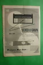 REMINGTON RAND macchina da scrivere SCHED-U-GRAPH Pubblicità 1 pagina 1953