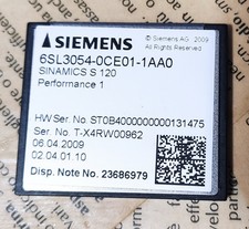 Siemens 6SL3054-0CE01-1AA0 SINAMICS S120 CompactFlash Card Performance 1 CU320