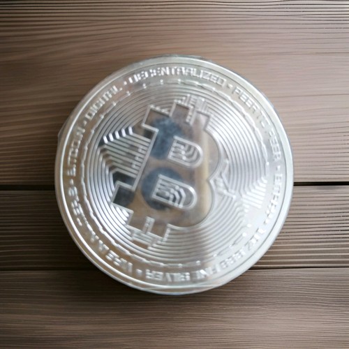 Silver bitcoin moneta - 1, oz
