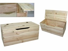 Baule in LEGNO DI PINO NATURALE cm 100X50X40 CASSAPANCA PANCA Tirolese