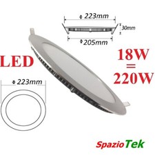 Controsoffitto LED sottile slim 18W luce calda fredda faretto incasso bianco LED