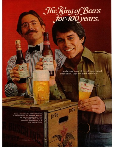 Budweiser king beers 1976 - king,