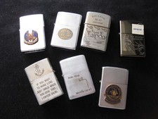 Lotto di 7 accendini Zippo con