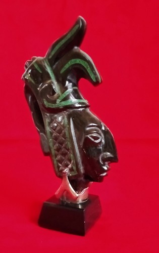 Scultura ossidiana volto - scultura,
