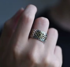 Anello  Cinque Imperatori PORTAFORTUNA  Anello Unisex regolabile 