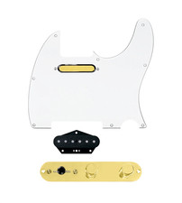 920D Custom Gold Foil Loaded Pickguard for Tele With White Pickguard and T4W-...
