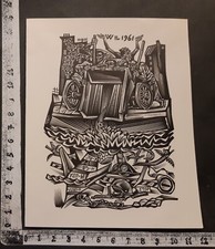 WUNDERKAMMER C EXLIBRIS 678 " ANNO 1961 " - * TRANQUILLO MARANGONI * - X SIGNED