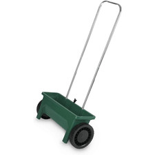 CARRELLO SPARGI CONCIME SALE CONCIMATORE MANUALE SEMINATORE PVC CON RUOTE 12 LT