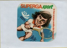 adesivo vintage STICKER kleber  SUPERGA SPORT TENNIS ADRIANO PANATTA