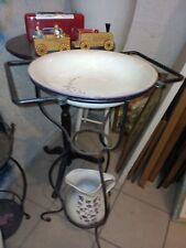 Completo in ferro Battuto lavabo antico con Toeletta a mano da camera