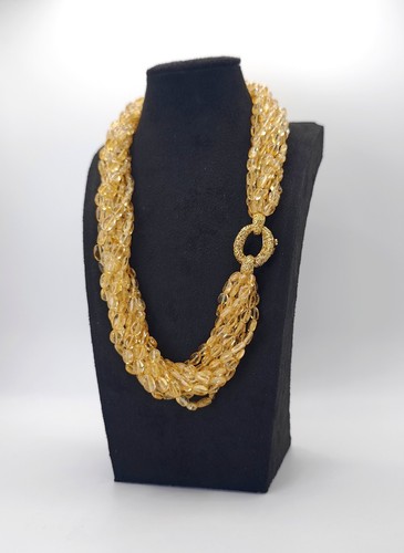 Collana quarzo citrino - citrino, oro