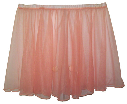 Peach sheer nylon - sheer, denier