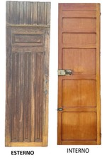 PORTA PORTONE MONOBLOCCO ESTERNI INTERI CANTIERE LEGNO MASSELLO CON SERRATURA