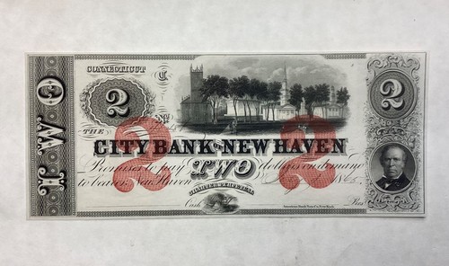 1860s the city bank - $2, new
