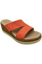 Bzees Riviera Machine Washable Wedge Sandal Pink/Orange