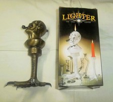 VINTAGE ANNI 90 -ACCENDINO PORTACANDELE LIGHTER DA COLLEZIONE- IN ACCIAIO-